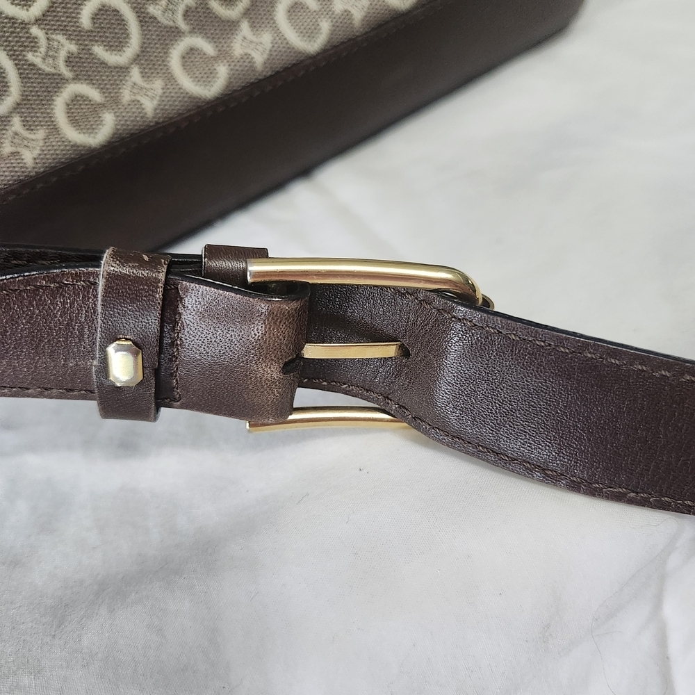Vintage CELINE Brown and Cream Crossbody Bag - Picture 13 of 14